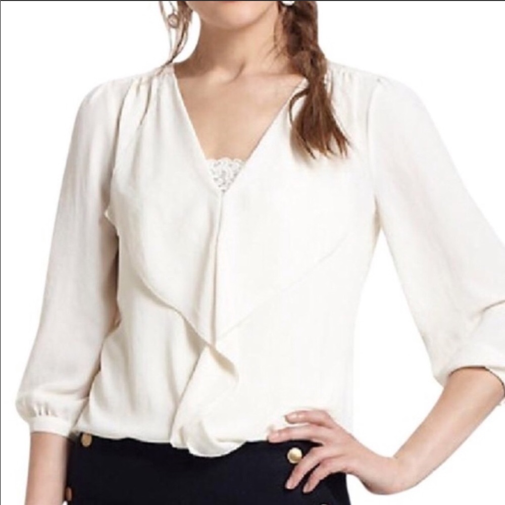 Anthropologie Cream Top